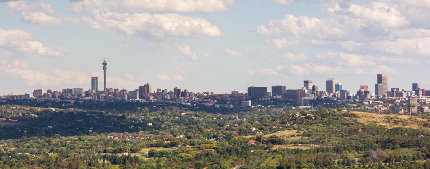 Skyline von Johannesburg, Südafrika